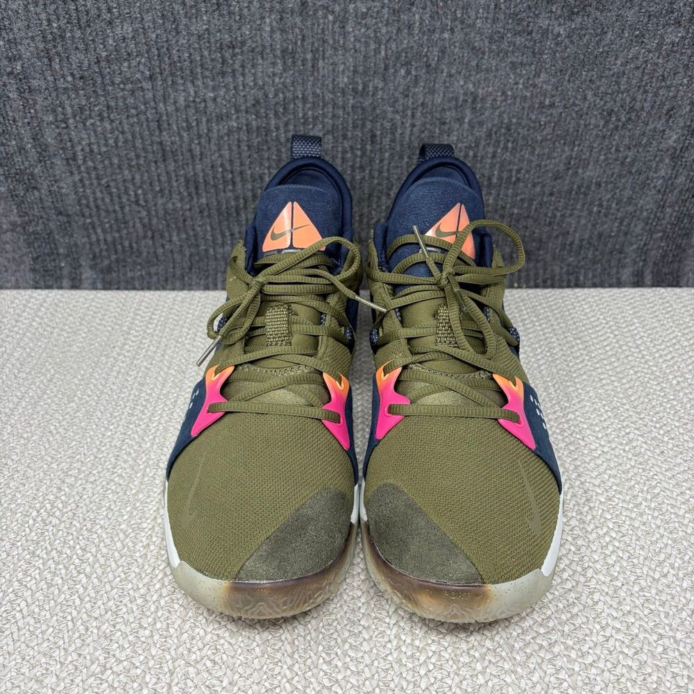 Nike PG 2 ACG Olive Green Navy Basketball Shoes Mens 10 AJ2039-300 Paul George - Picture 2 of 8